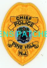 NEW JERSEY,PINE HILL POLICE BADGE PATCH CHIEF 1